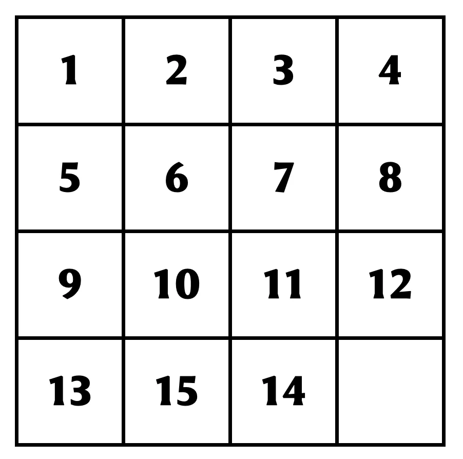 An example of the 15 puzzle